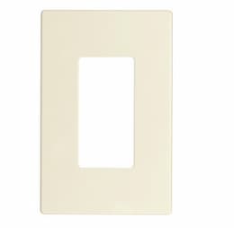 1-Gang Decora Wall Plate, Mid-Size, Screwless, Light Almond