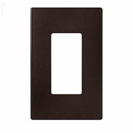 Eaton Wiring 1-Gang Decora Wall Plate, Mid-Size, Screwless, Polycarbonate, Oil Rubbed Bronze