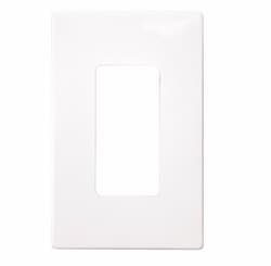 Eaton Wiring 1-Gang Decorator Wall Plate, Mid-Size, Screwless, White