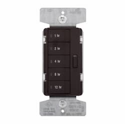 Eaton Wiring 1800W Hour Timer, 5-Button, Single-Pole, Brown