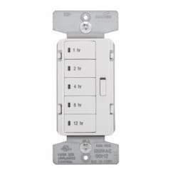 1800W Hour Timer, 5-Button, Single-Pole, White