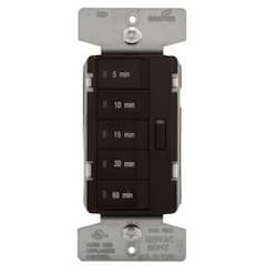 Eaton Wiring 1800W Minute Timer, 5-Button, Single-Pole, Brown