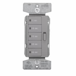 Eaton Wiring 1800W Minute Timer, 5-Button, Single-Pole, Gray