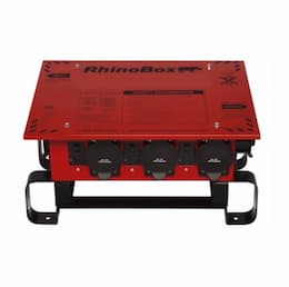 50 Amp Temporary Power Center,NEMA 3R, Weatherproof, Red