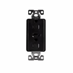 15 Amp Z-Wave Plus Duplex Receptacle, Tamper Resistant, Black