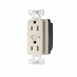 15 Amp Z-Wave Plus Duplex Receptacle, Tamper Resistant, Desert Sand