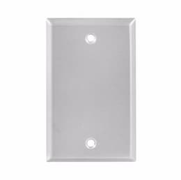 1-Gang Blank Wall Plate, Standard Size, Grey