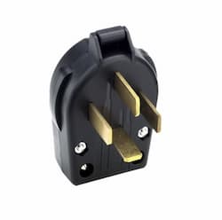 60 Amp Electric Plug, NEMA 18-60P, 120/208V, Black