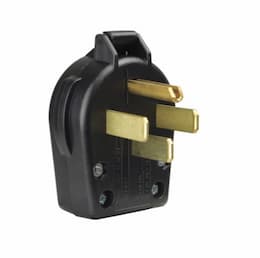 Eaton Wiring 50 Amp Power Plug, NEMA 14-50P, 125/250V, Black