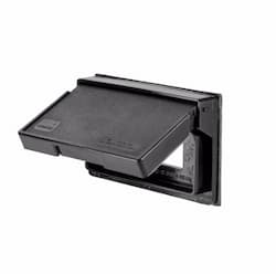 Eaton Wiring 1-Gang GFCI Cover, Self-Closing, Non-Metallic, Black