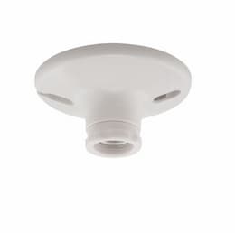 660W Lampholder w/ Keyless Switch, Ceiling, 250V, White