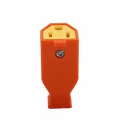 15 Amp Spring Connector, Polarized, 125V, Orange