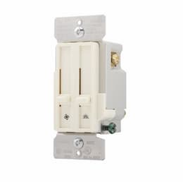 300W Dimmer & Fan Speed Controller, Single Pole, Flush Mount, Almond