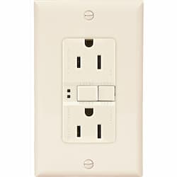 15 Amp Duplex GFCI NAFTA-Compliant Receptacle Outlet, Light Almond