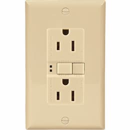 15 Amp Duplex GFCI NAFTA-Compliant Receptacle Outlet, Ivory