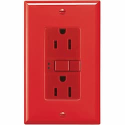 20 Amp Duplex GFCI NAFTA-Compliant Receptacle Outlet, Red