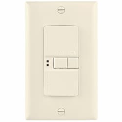 20 Amp Blank Face GFCI Receptacle Outlet, Light Almond