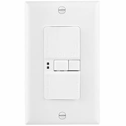 20 Amp Blank Face GFCI Receptacle Outlet, White