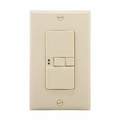 20 Amp Self-Test Blank GFCI w/ Alarm, #14-10, 125V, Ivory