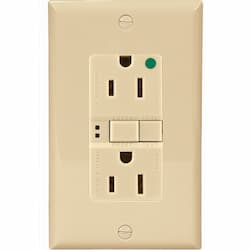 15 Amp Hospital Grade GFCI NAFTA-Compliant Receptacle Outlet, Ivory