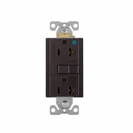 20 Amp Hospital Grade GFCI NAFTA-Compliant Receptacle Outlet, Brown