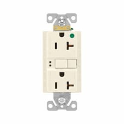 20 Amp Hospital Grade GFCI NAFTA-Compliant Receptacle Outlet, Light Almond