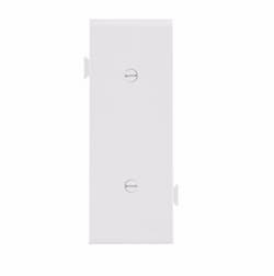 1-Gang Sectional Wallplate, Mid-Size, Blank, Center, White