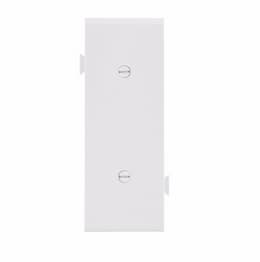 1-Gang Sectional Wallplate, Mid-Size, Blank, Center, White