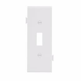 1-Gang Sectional Wallplate, Mid-Size, Toggle, Center, White