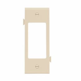 1-Gang Sectional Wallplate, Mid-Size, Decora, Center, Ivory