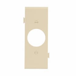 1-Gang Sectional Wallplate, Mid-Size, Receptacle, Ivory