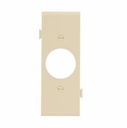1-Gang Sectional Wallplate, Mid-Size, Receptacle, Ivory