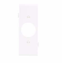 1-Gang Sectional Wallplate, Mid-Size, Receptacle, White