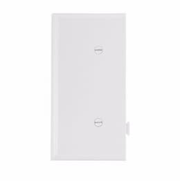1-Gang Sectional Wallplate, Mid-Size, Blank, End, White