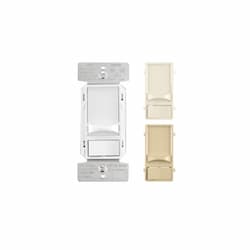 Universal Slide Dimmer, Single Pole & 3-Way, 120V, WHT/IVY/LA