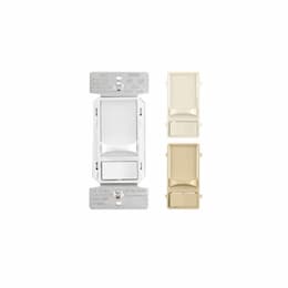 Eaton Wiring Universal Slide Dimmer, Single Pole & 3-Way, 120V, WHT/IVY/LA