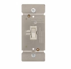 600W Toggle Dimmer, Non-Preset, Single Pole, Light Almond