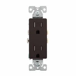 15A TR Decora Duplex Receptacle, 2P3W, #14-10 AWG, 125V, Brown