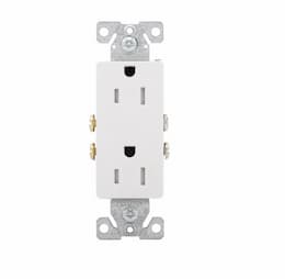 Eaton Wiring 15 Amp Duplex Receptacle, Decora, Tamper Resistant, White