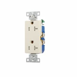 20A Tamper Resistant Duplex Receptacle, 125V, Light Almond