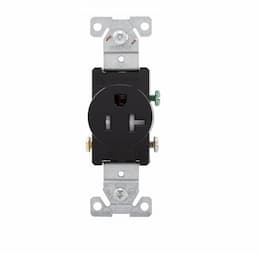 Eaton Wiring 20 Amp Single Receptacle, NEMA 5-20R, Tamper Resistant, Black