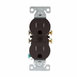 15A TR Duplex Standard Receptacle, 2P3W, #14-10 AWG, 125V, Brown