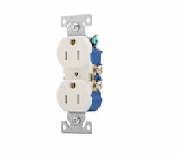 15 Amp Duplex Receptacle, Tamper Resistant, 125V, Light Almond