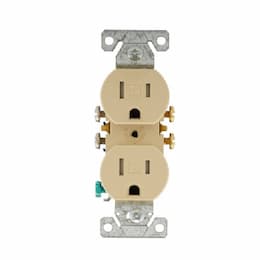 Eaton Wiring 15A TR Duplex Standard Receptacle, 2P3W, #14-10 AWG, 125V, Ivory, 10PK