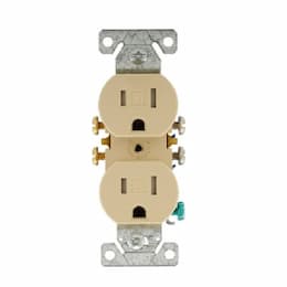 15A TR Duplex Standard Receptacle, 2P3W, #14-10 AWG, 125V, Ivory