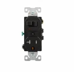 20 Amp Combination Switch, Tamper Resistant, Black