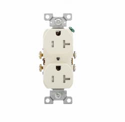 20 Amp Duplex Receptacle, Tamper Resistant, NEMA 5-20R, Almond