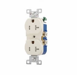 Eaton Wiring 20 Amp Duplex Receptacle, Tamper Resistant, NEMA 5-20R, Light Almond