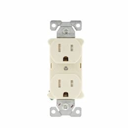 Eaton Wiring 15A TR Back & Side Wire Duplex Receptacle, 2-Pole, 3-Wire, 125V, AL