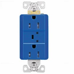 15A TR Surge Receptacle w/ LED Indicator and Alarm, 2P3W, 125V, BLU